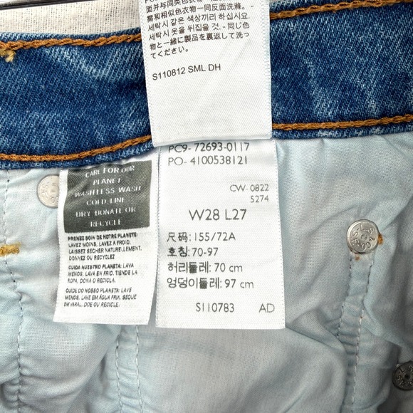 LEVIS Ribcage Straight Ankle Jeans Womens 28 Jazz Pop Medium Wash Denim - Picture 16 of 16